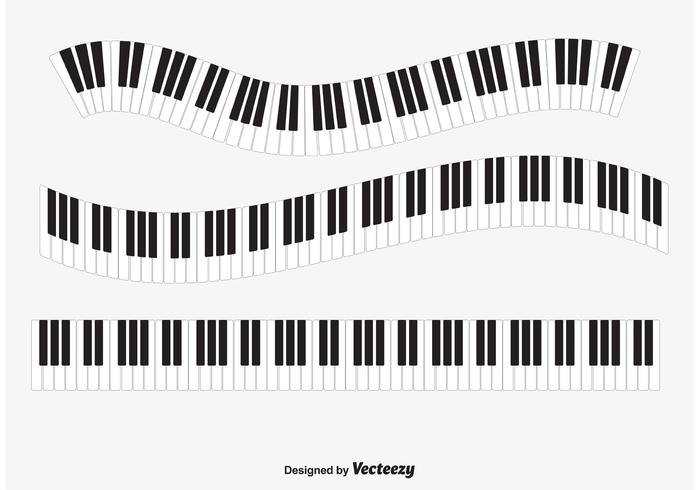 `Piano keys vector