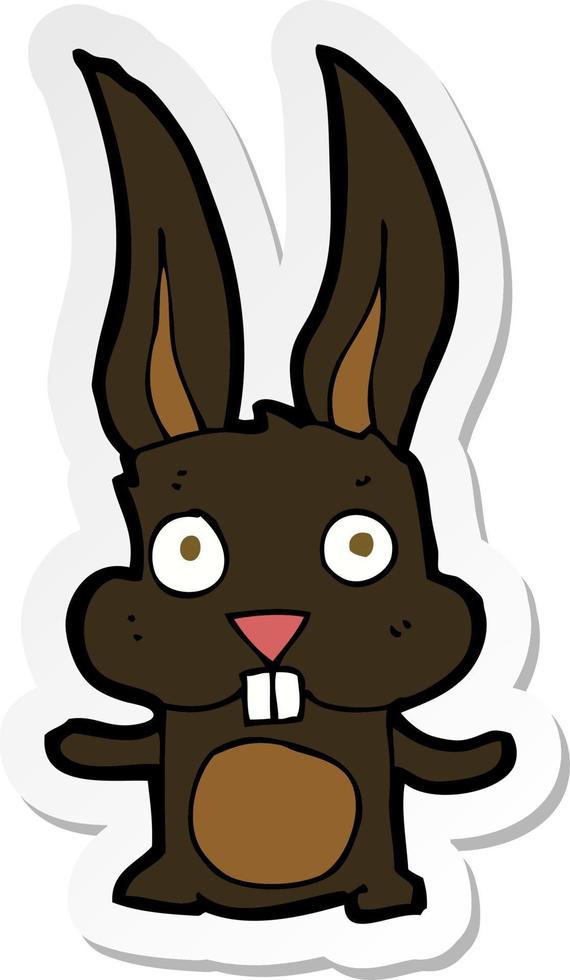 autocollant d'un lapin de dessin animé vecteur