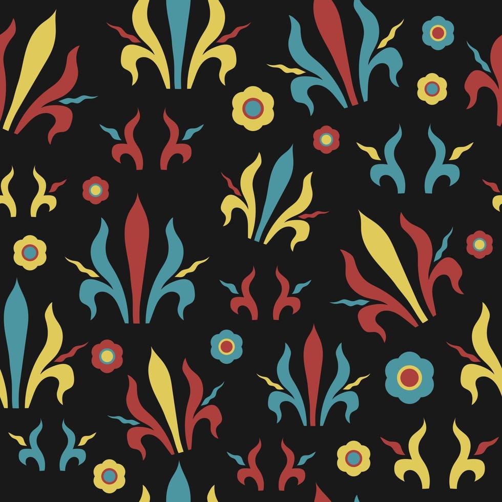 motif floral coloré parfait pour le fond ou le papier peint vecteur