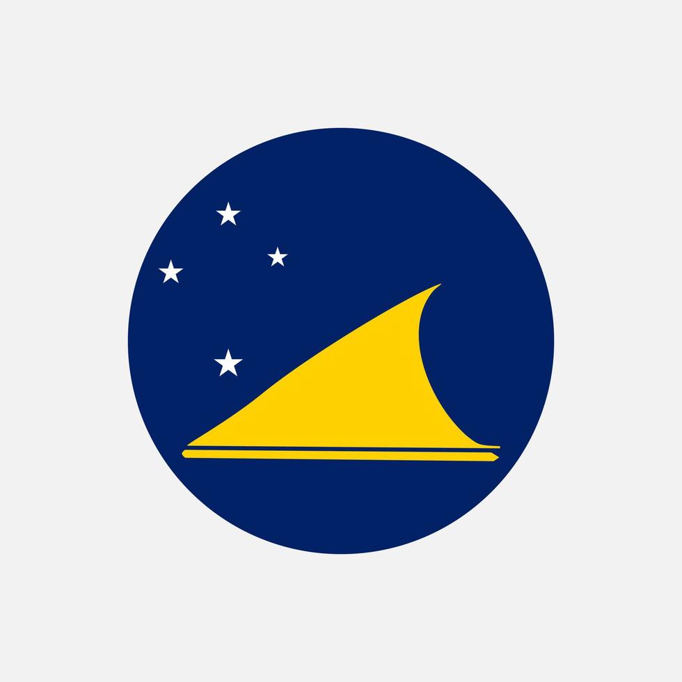 pays tokélaou. drapeau tokélaou. illustration vectorielle. vecteur
