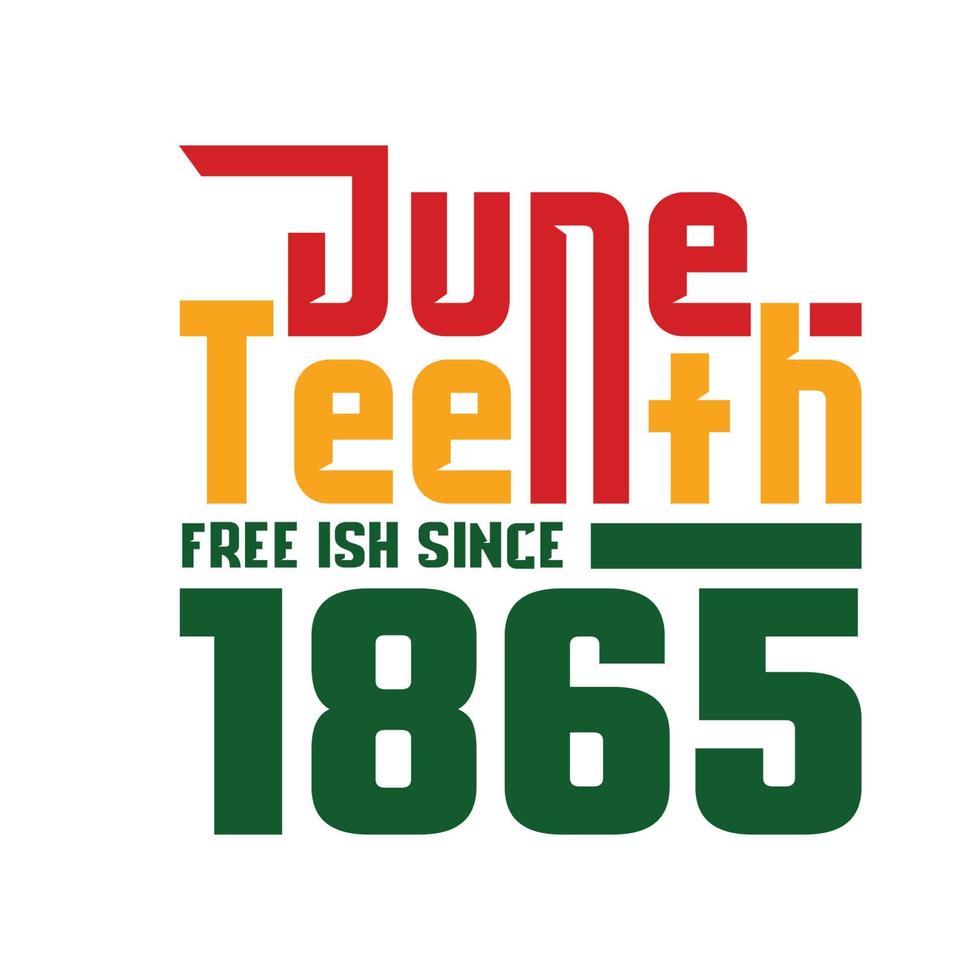 juin 1865 american black people jour de la liberté t shirt design vecteur
