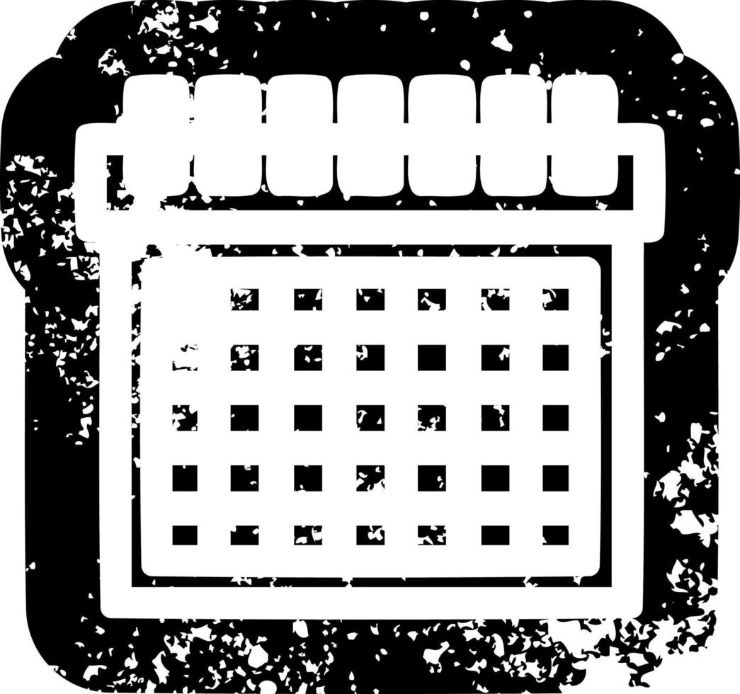 icône de calendrier mensuel vecteur