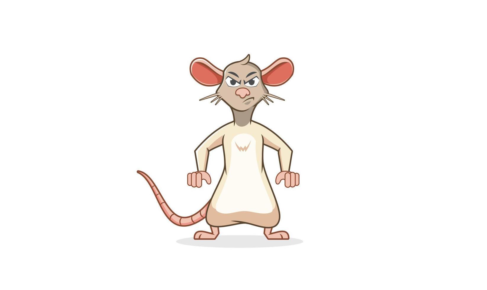 conception de mascotte de rat vecteur