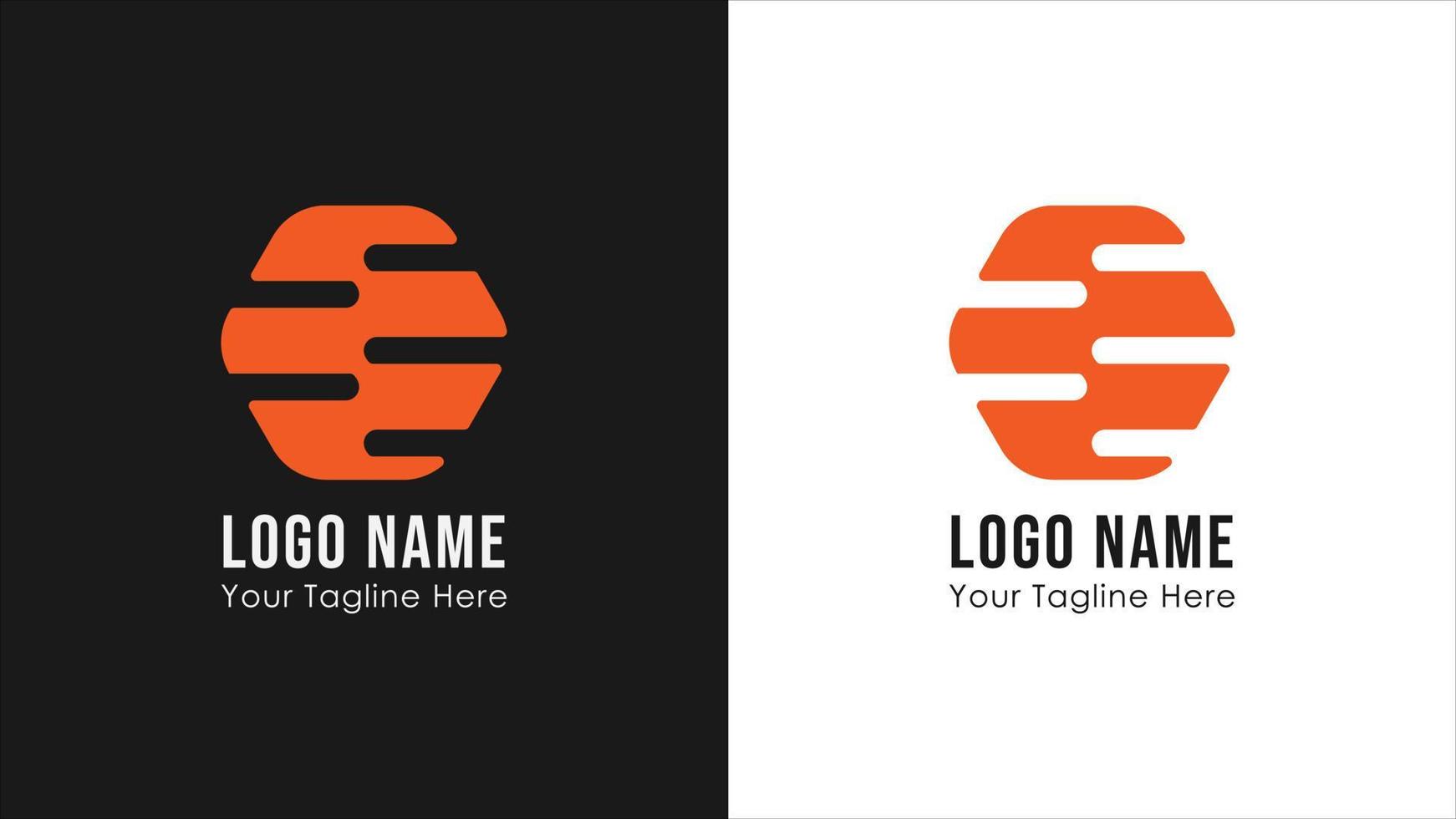 vecteur de logo abstrait. logo abstrait simple avec jeu de couleurs orange.