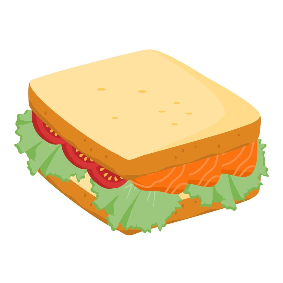 conception de dessin animé de sandwich avec des toasts vecteur