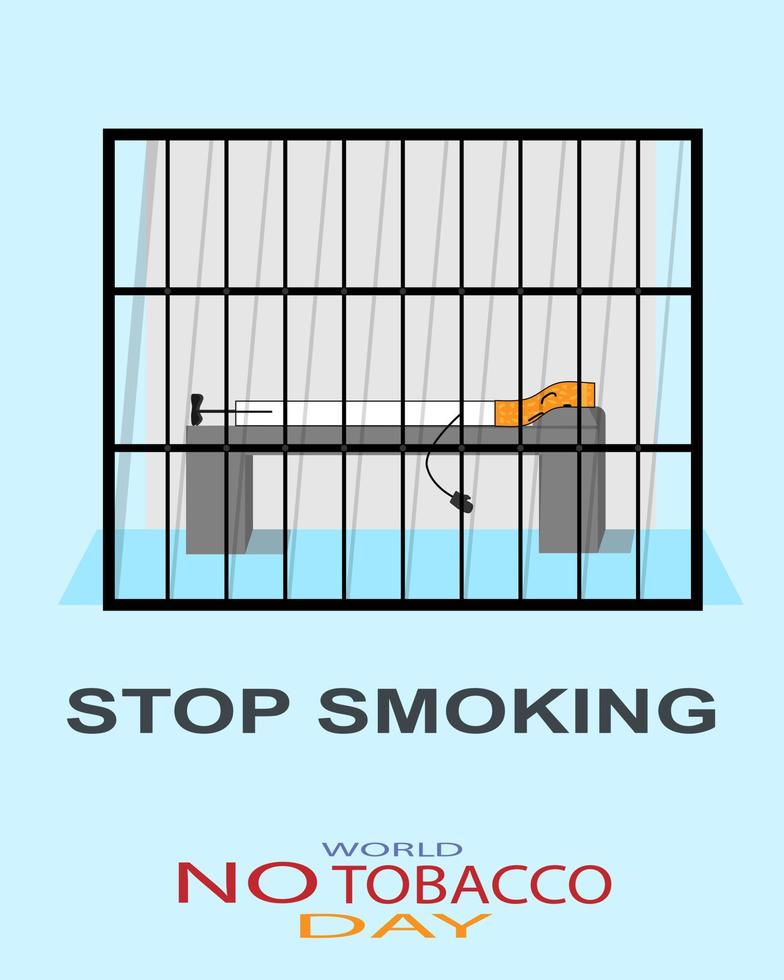 concept de non-fumeur et journée mondiale sans tabac. illustration vectorielle, affiche ou bannière pour la journée mondiale sans tabac. arrêter de fumer vecteur