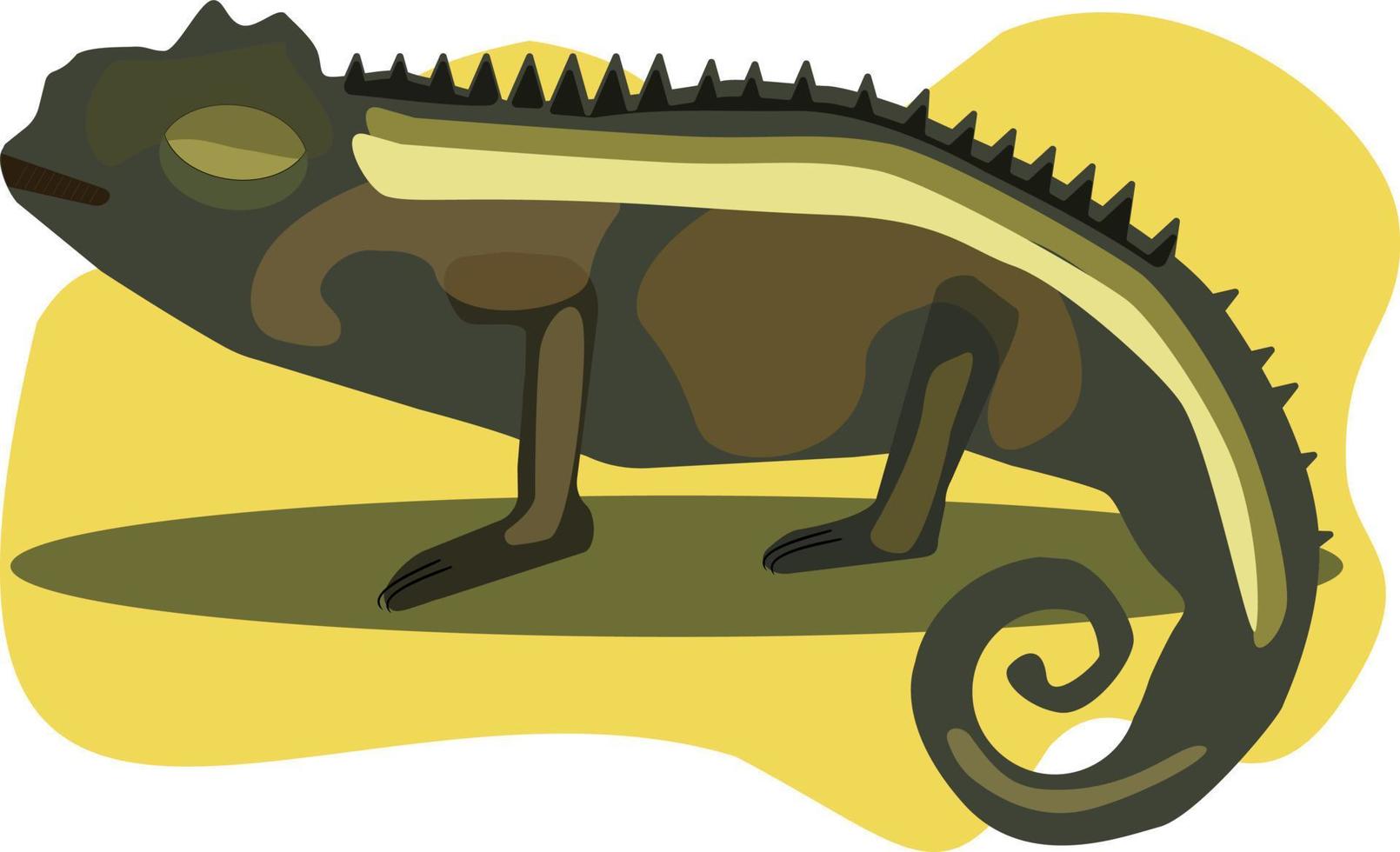 joli caméléon. illustration vectorielle de caméléon sauvage. vecteur