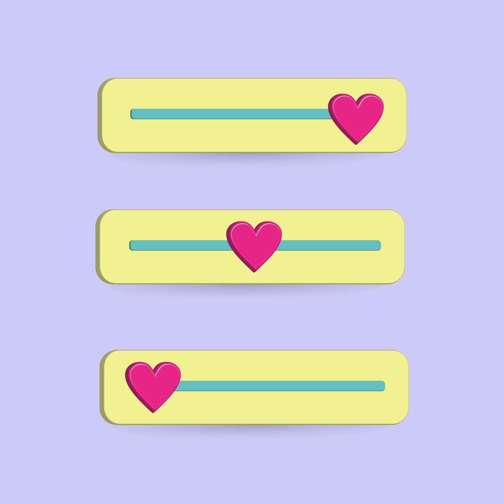 icône de volume du bouton de la barre d'amour, idéale pour vos images de propriété de décoration vecteur