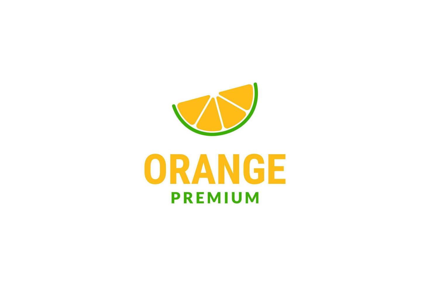 idée d'illustration de conception de logo de fruits orange plat vecteur