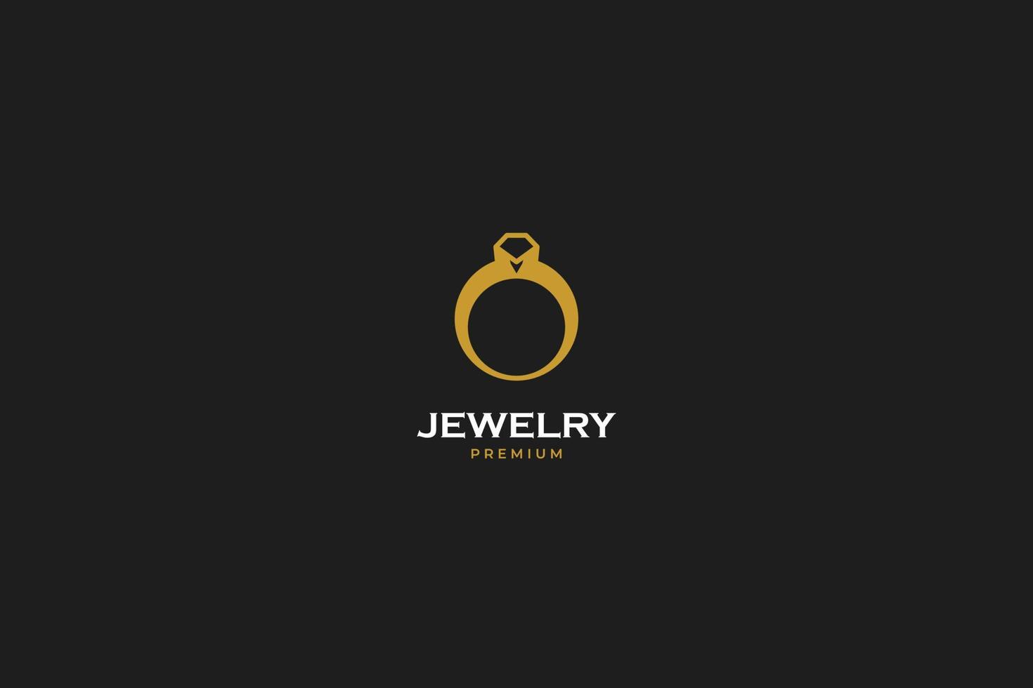 modèle de conception d'icône vectorielle de logo de bijoux à anneau plat. élégant, beauté, royal vecteur