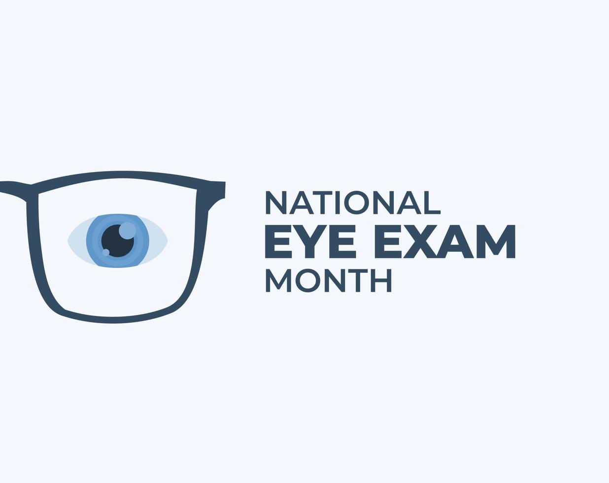 fond d'affiche du mois de l'examen national de la vue en août concept de vecteur