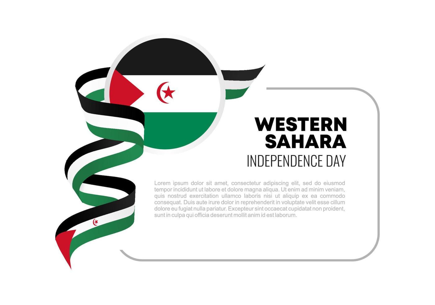 fête de l'indépendance du sahara occidental pour la célébration nationale le 27 février vecteur