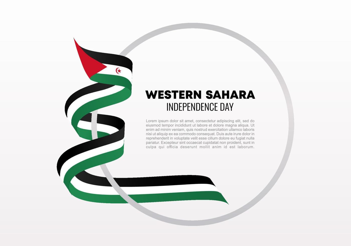 fête de l'indépendance du sahara occidental pour la célébration nationale le 27 février vecteur