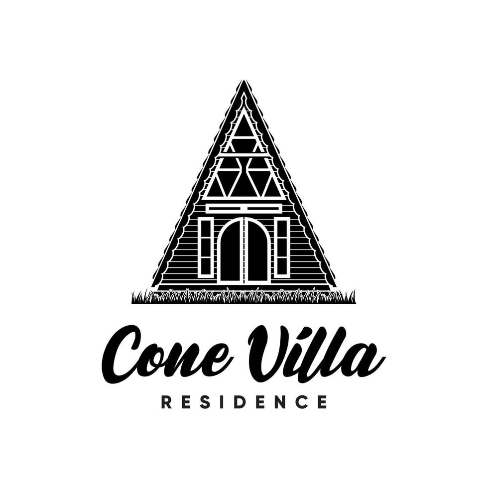accueil hôtel villa motel illustration triangle forme logo design vecteur
