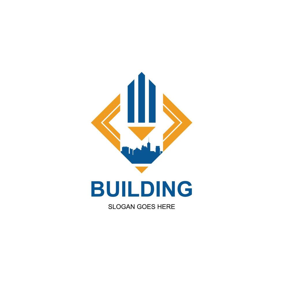 logo pour une entreprise de construction ou design extérieur et intérieur vecteur