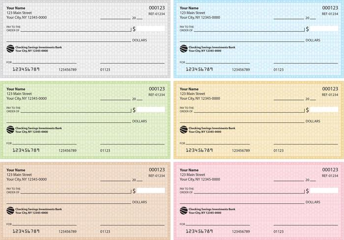 Vecteurs de vérification en blanc moderne vecteur