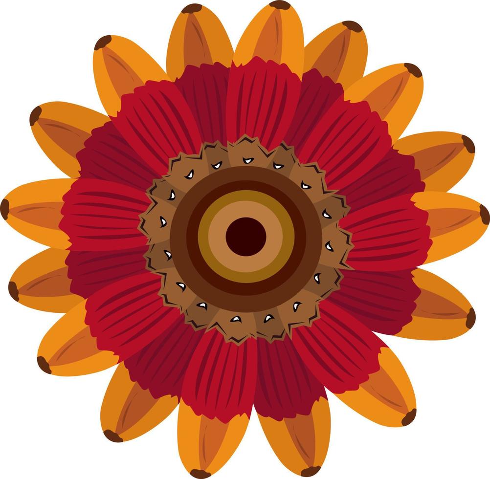 gazania rouge fleur de marguerite art vectoriel conception graphique et élément décoratif