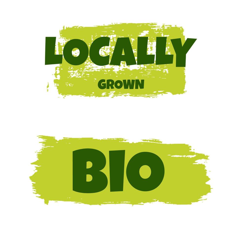 autocollant, étiquette, badge et logo de produits écologiques, bio, biologiques et naturels. vecteur