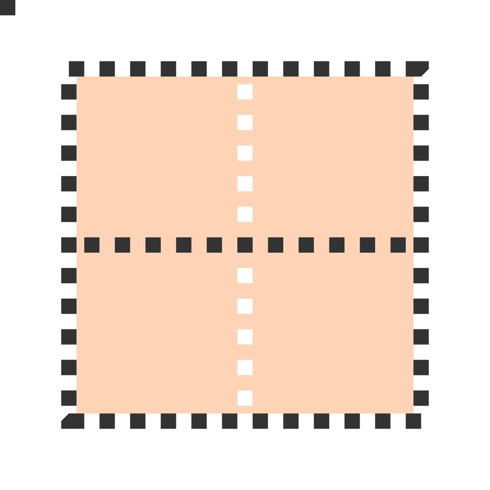 aucune icône de ligne remplie de bordure vecteur