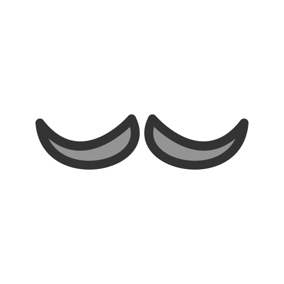 icône de ligne remplie de moustache vecteur