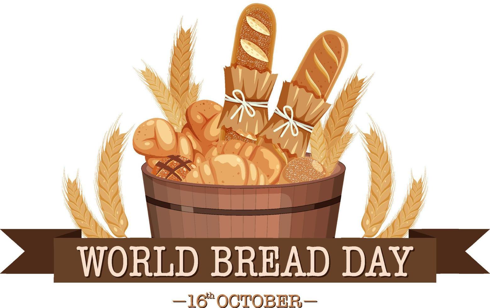 conception d'affiche de la journée mondiale du pain vecteur