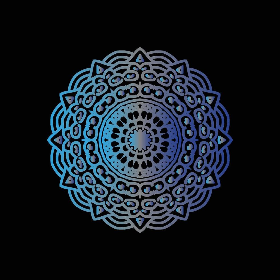 art vectoriel de motif circulaire en forme de mandala pour le henné, mehndi, décoration. illustration décorative de style oriental ethnique couleur dorée