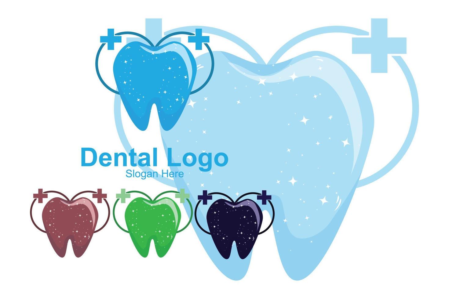 vecteur de logo de santé dentaire, garder et prendre soin des dents, conception pour la sérigraphie, entreprise, autocollants, arrière-plan