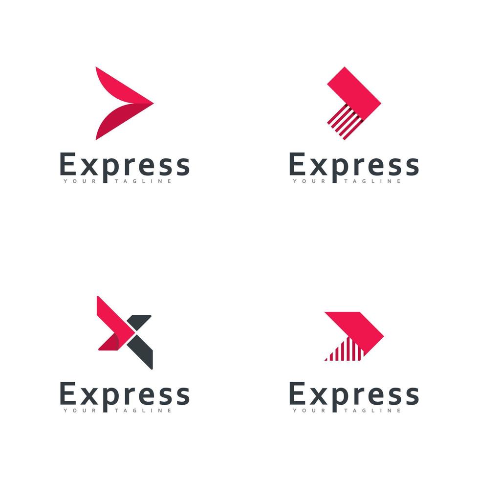 création de logo vectoriel express moderne, modèle de conception d'icône de logo d'entreprise flèche