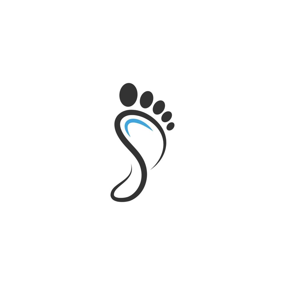 pied, modèle de logo d'icône d'empreinte vecteur