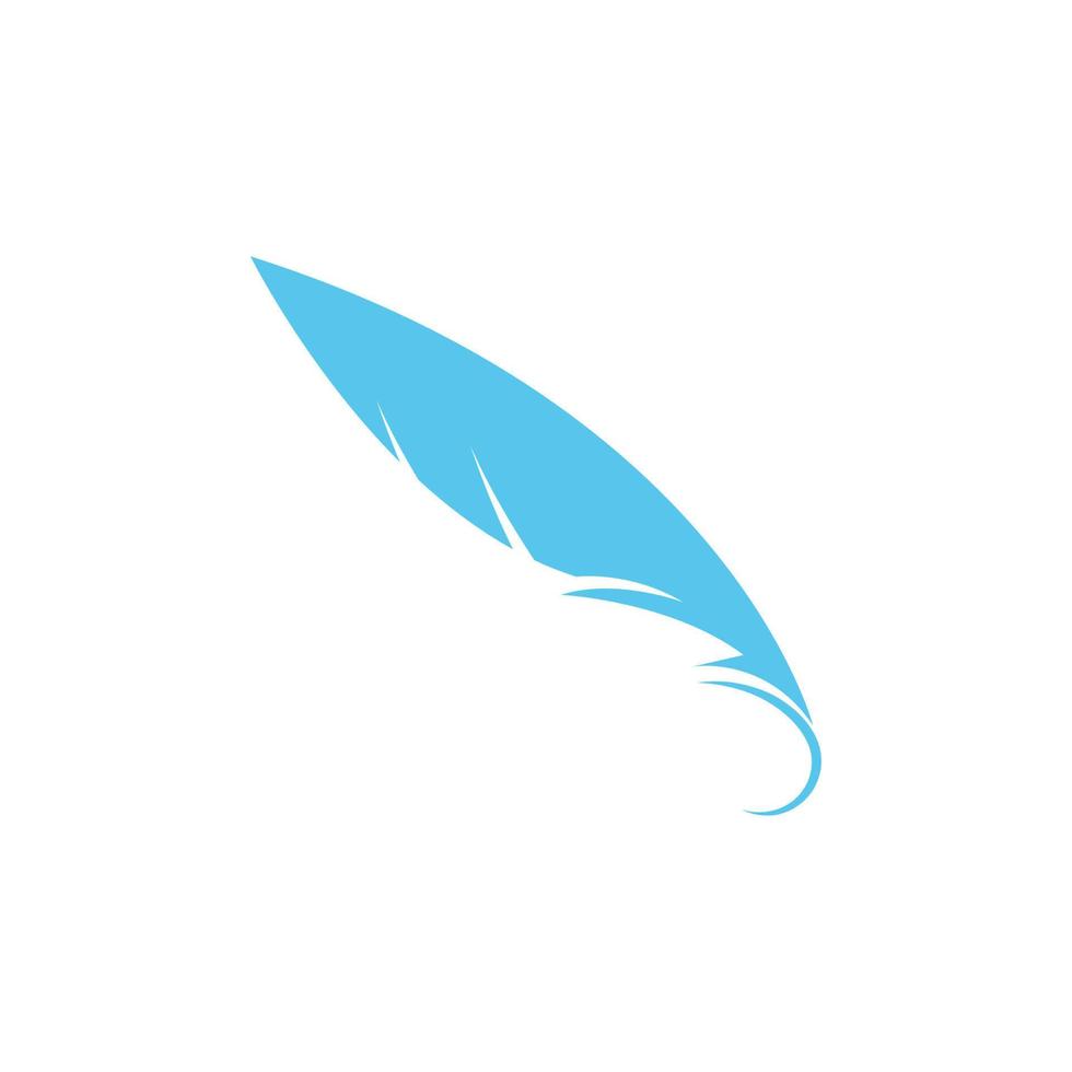 illustration de logo icône plume vecteur