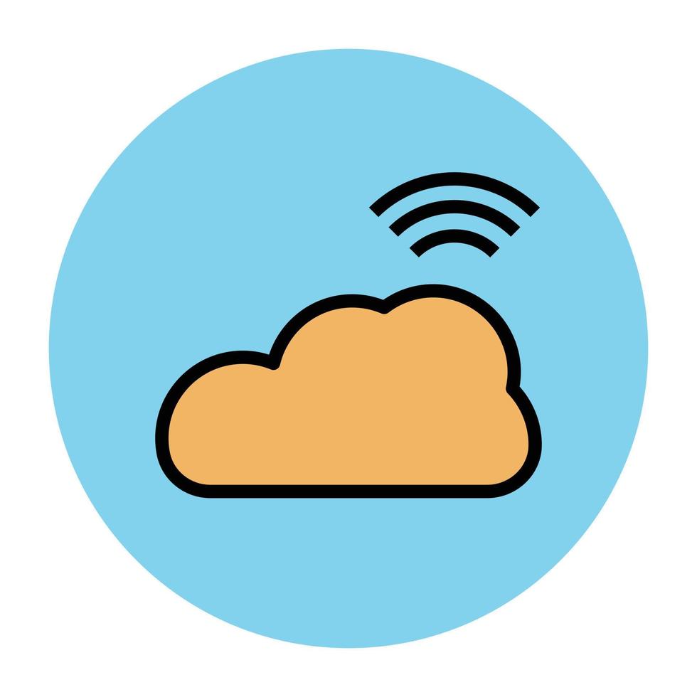 nuage wifi tendance vecteur