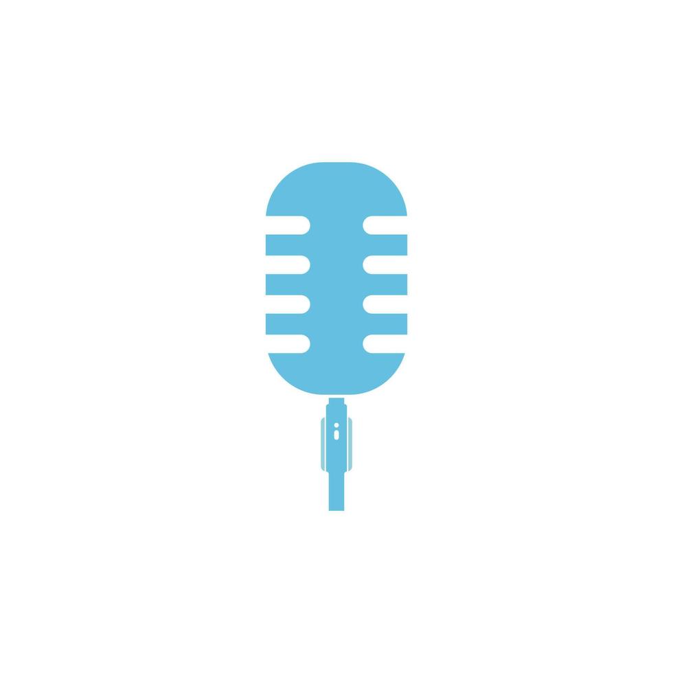 vecteur d'illustration de conception d'icône de microphone