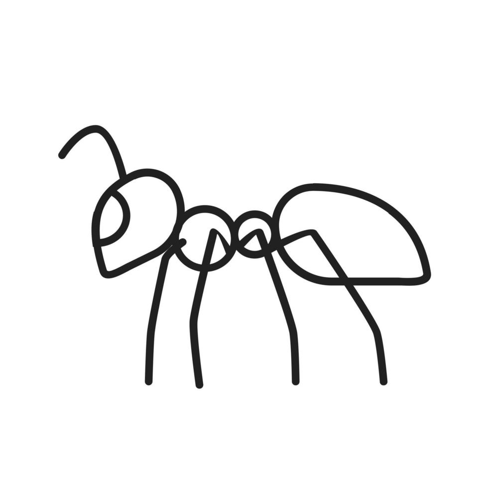 icône de ligne remplie fourmi ii vecteur