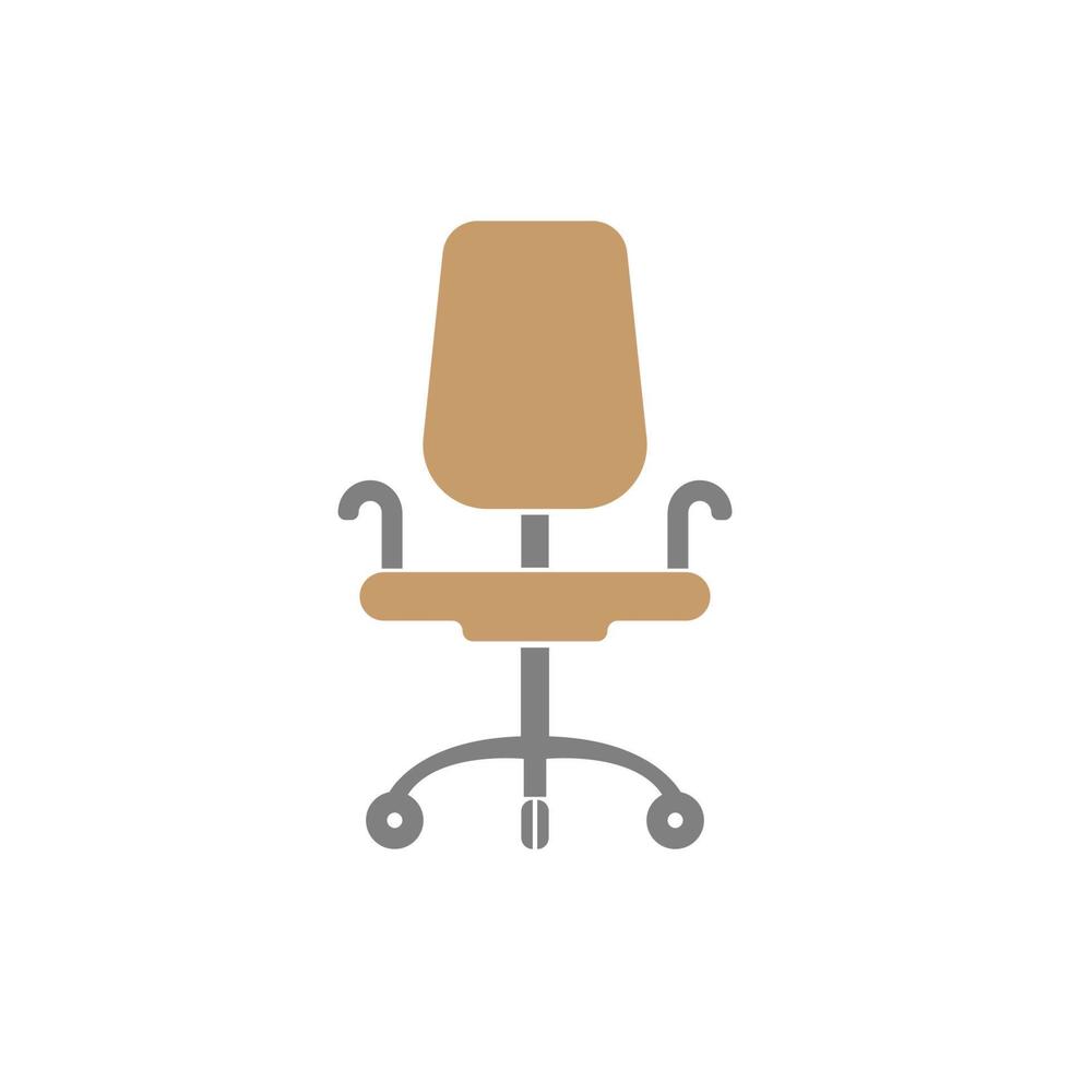 modèle d'illustration design plat icône chaise vecteur