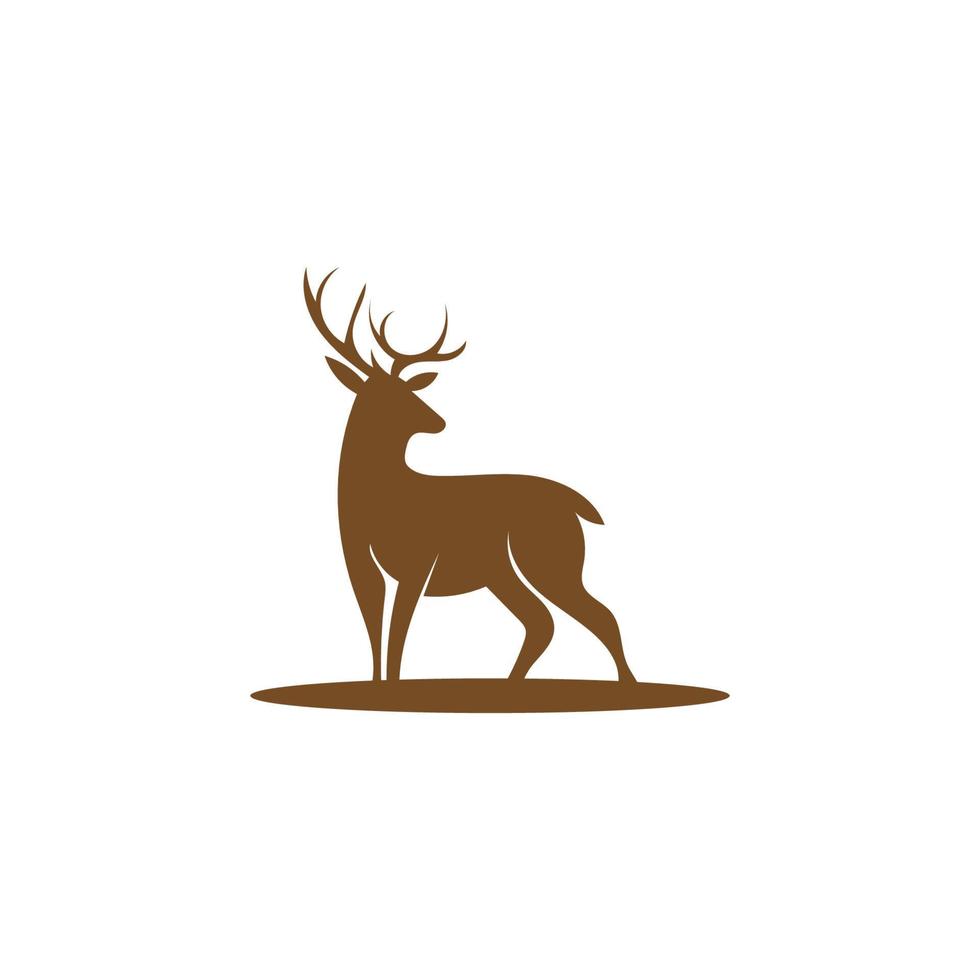 modèle d'illustration de conception de logo d'icône de cerf vecteur