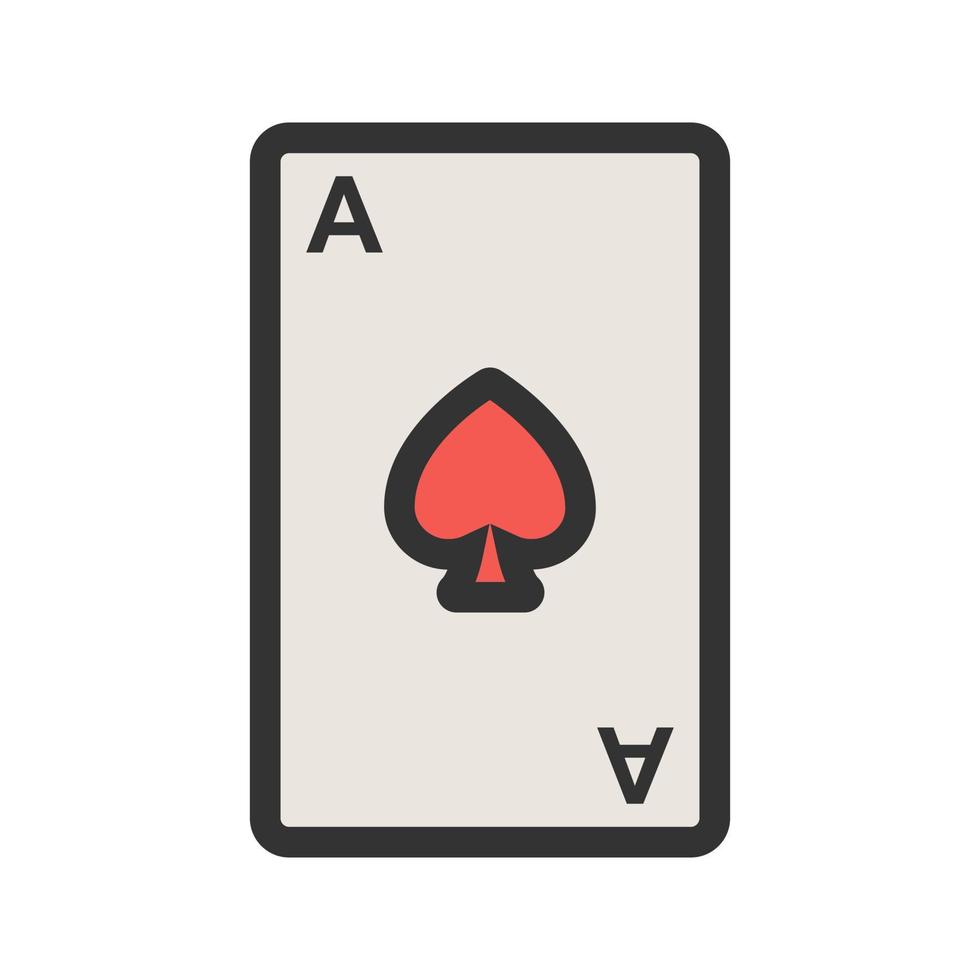 icône de ligne remplie de cartes à jouer vecteur
