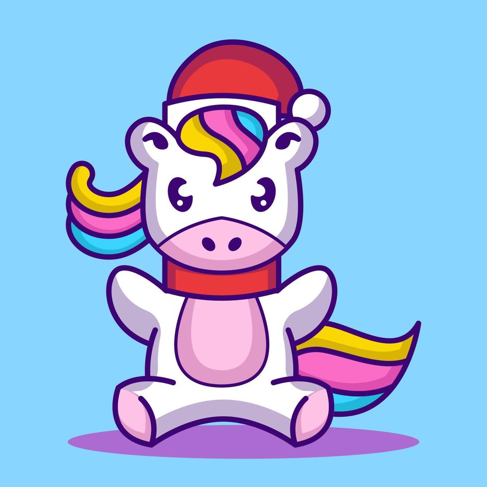 mascotte de licorne mignonne vecteur