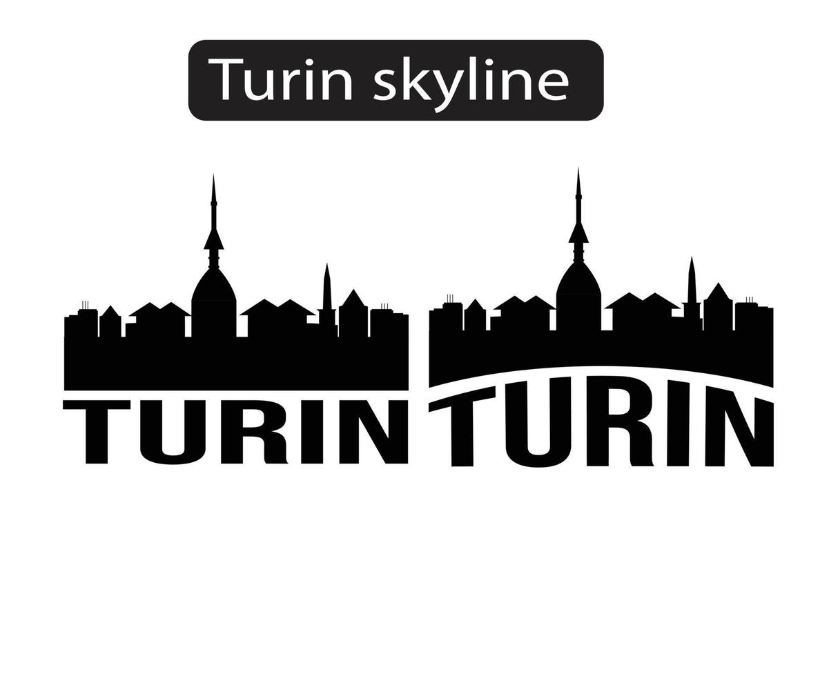 illustration vectorielle de turin city skyline silhouette vecteur