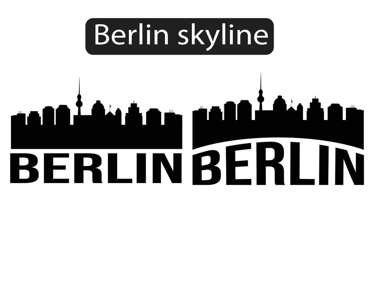 berlin, horizon ville, silhouette, vecteur, illustration vecteur