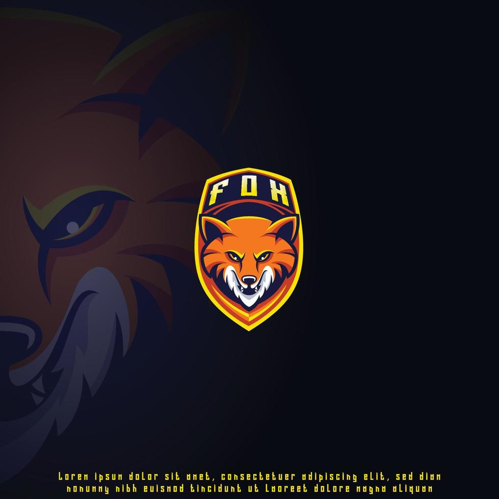 meilleure conception de logo de mascotte de renard bon usage pour l'insigne d'emblème d'identité de symbole et plus vecteur