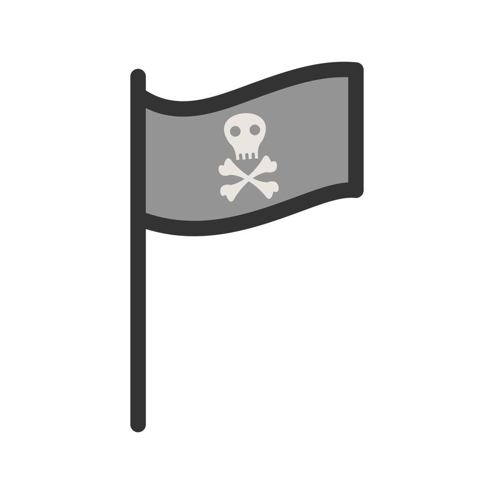 drapeau pirate j'ai rempli l'icône de la ligne vecteur
