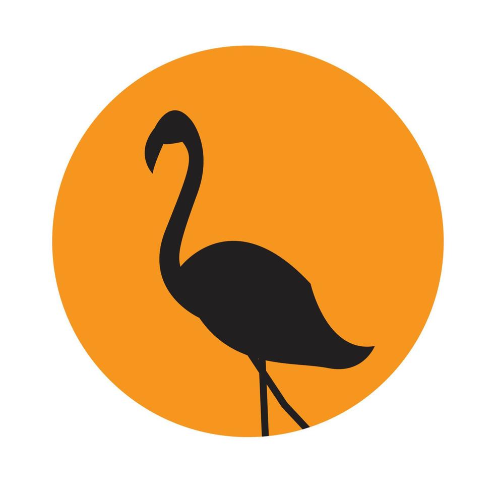 conception de vecteur icône oiseau flamengo