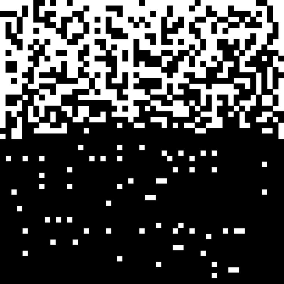 fond de mosaïque abstraite de pixels. éléments noirs sur illustration vectorielle fond blanc. vecteur