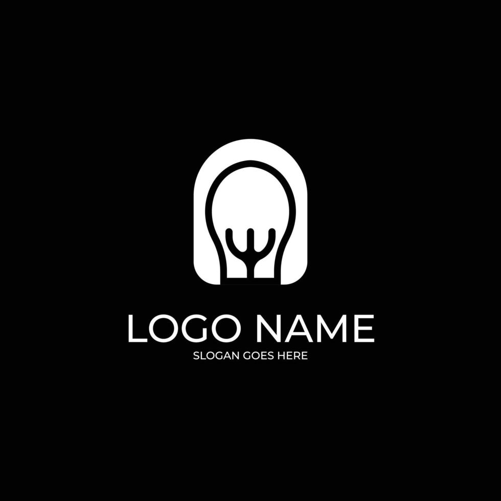 logo de restaurant idée créative minimale vecteur