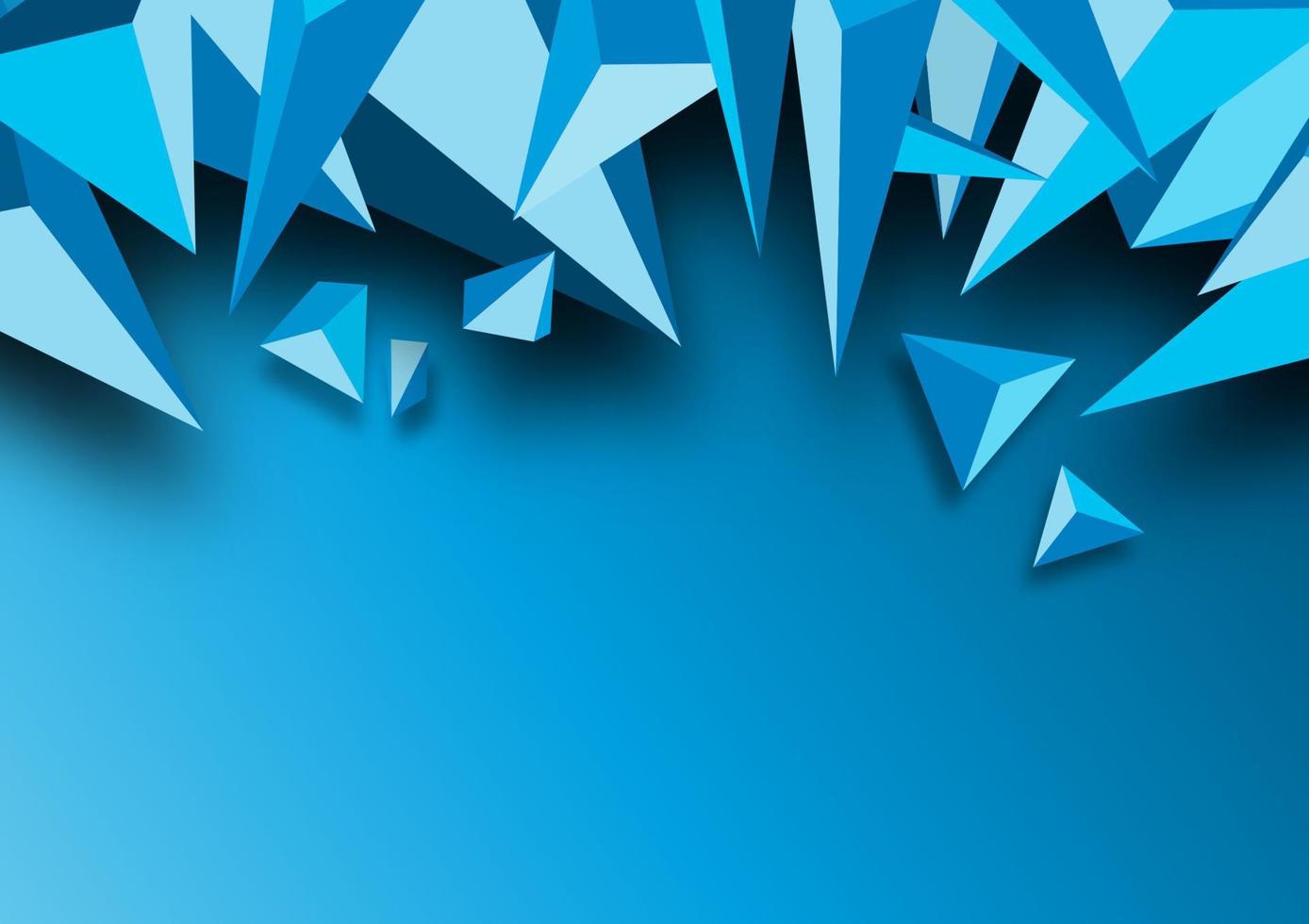 abstrait géométrique bleu triangulaire sur fond bleu dégradé pour bannière web, affiche, dépliant et brochure. vecteur