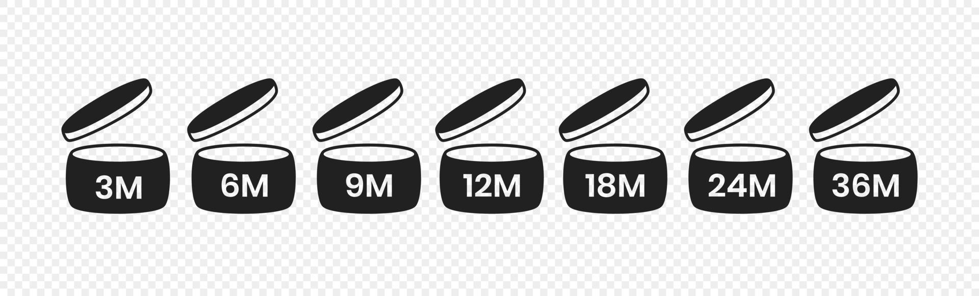 pao, période après le signe d'icône ouvert défini illustration vectorielle de style plat design. vecteur