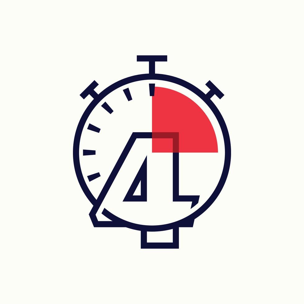 logo vitesse numéro 4 vecteur