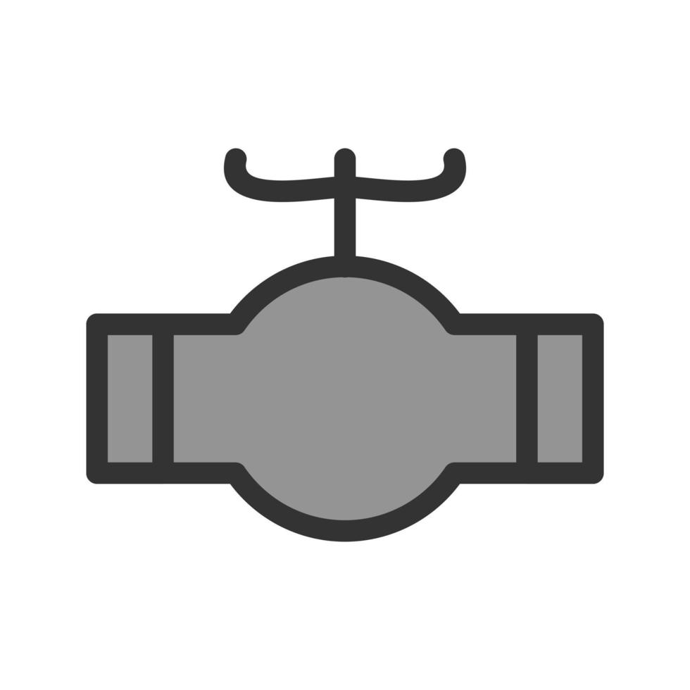 icône de ligne remplie de soupape vecteur