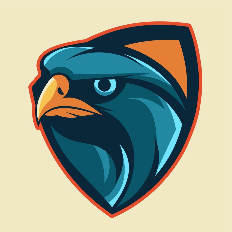 logo falcon esport, image vectorielle pour le logo du jeu, le logo de l'escouade, le logo de l'équipe ou le logo de la communauté, vecteur