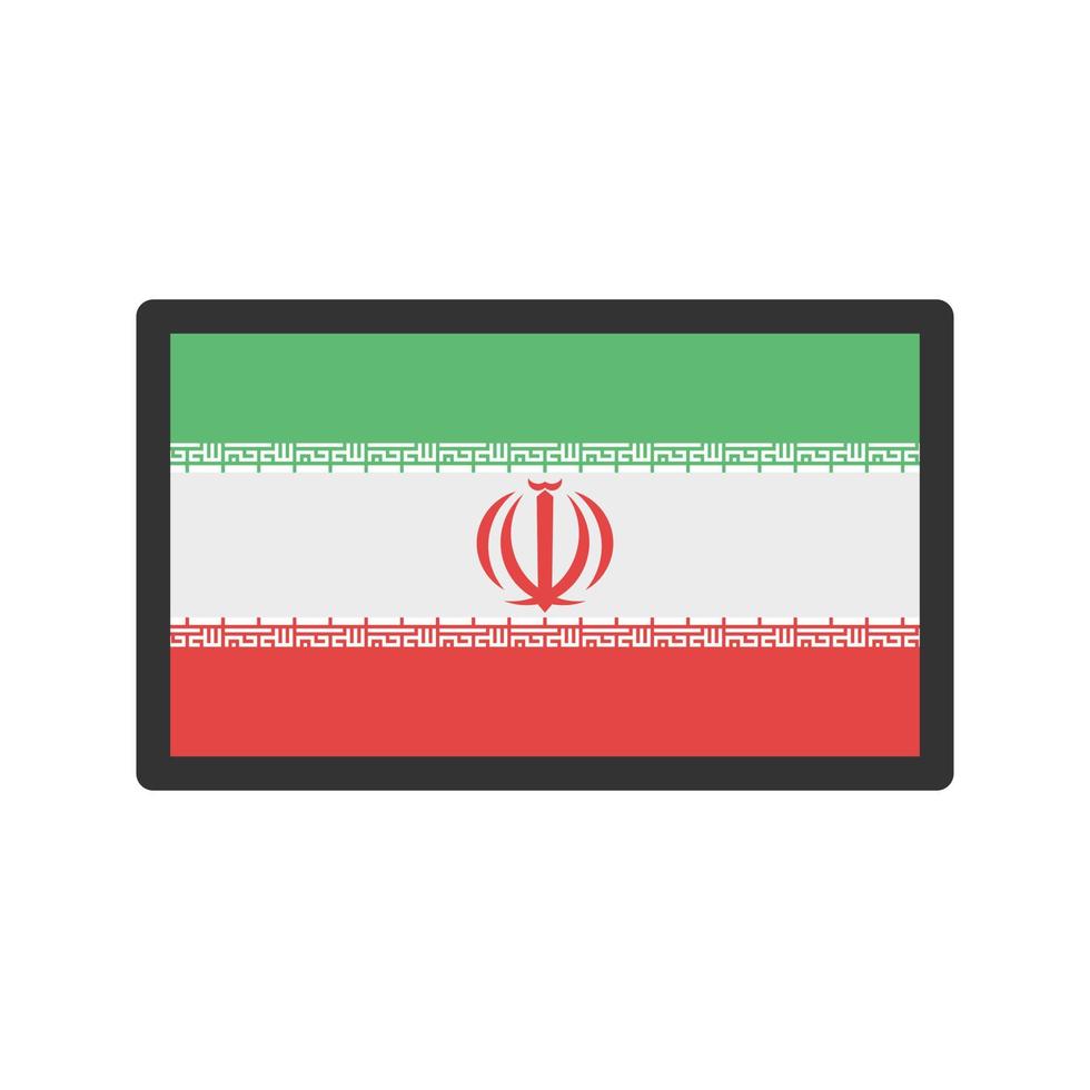 icône de ligne remplie d'iran vecteur